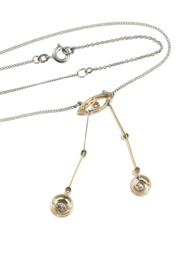 Ca. 1920 - Negligee Necklace / Artdeco Diamond Necklace - Image 5