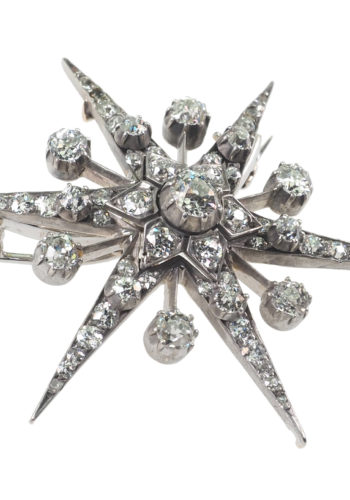 Ca. 1870 - Victorian Star Diamonds brooch - Image 3