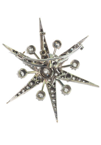 Ca. 1870 - Victorian Star Diamonds brooch - Image 5