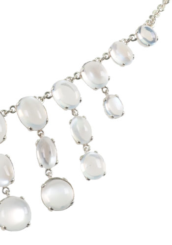 Ca. 1900 - Moonstones Necklace made of Sterlingsilver - Image 3