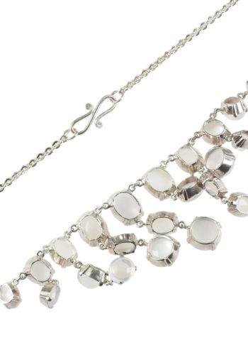 Ca. 1900 - Moonstones Necklace made of Sterlingsilver - Image 5