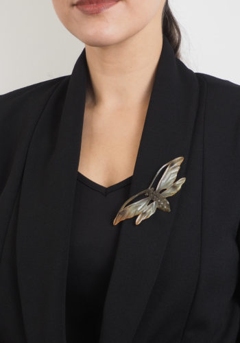 Ca. 1910 - Horn Brooch signed Georges Pierre Art nouveau France Jugendstil - Image 4