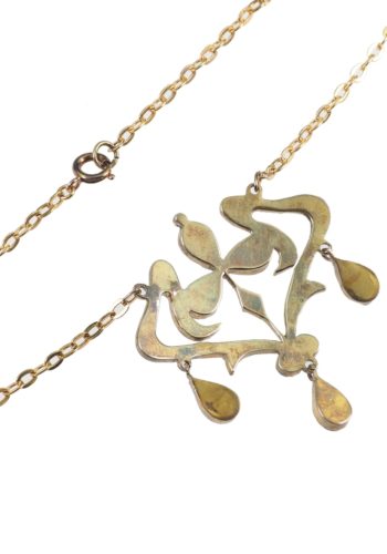 Ca. 1900 - Bohemian Garnet Art nouveau necklace - Image 4