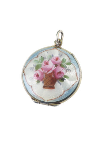 Ca. 1900 - Silver medallion, guilloché & enamel - Image 4