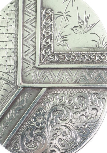 Ca. 1875 - Aesthetic Movement Sterlingsilver Locket - Image 4