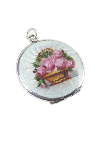 Ca. 1900 - Silver medallion, guilloché & enamel - Image 4