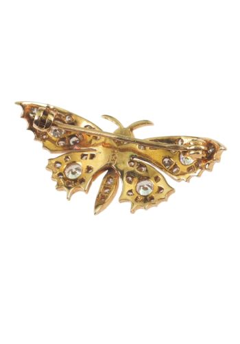 Ca. 1960 - "Butterfly" Gold & Brilliant Brooch - Image 4