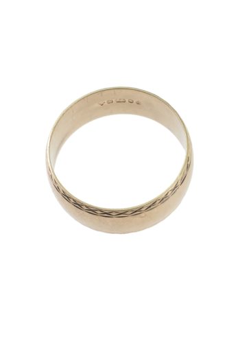 Dated 1985 - Vintage 9K Gold Wedding ring - Image 4