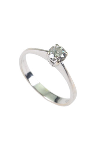 Ca. 1970 - Vintage Engagement ring with Brilliant Solitaire - Image 3