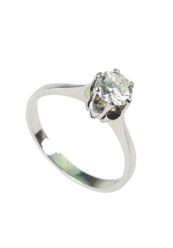 Ca. 1970 - Half carat Brilliant Solitaire Engagement ring - Image 4