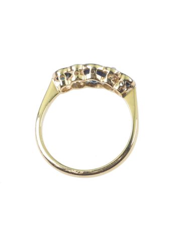 Ca. 1910 - English Sapphire & Diamond Engagement ring - Image 5