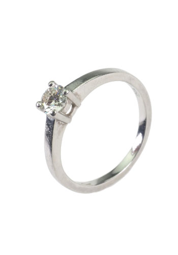 Ca. 1970 - Platinum Vintage Engagement ring / Brilliant - Image 3