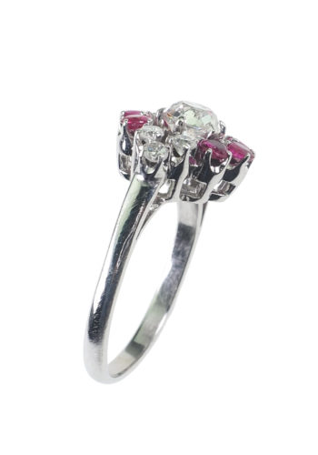 Ca. 1960 - Ruby & Diamond Engagement ring, Italian - Image 4