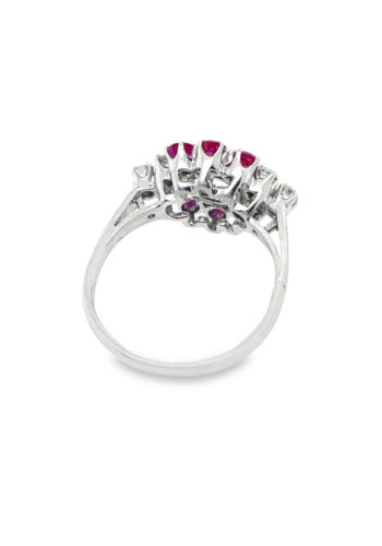 Ca. 1960 - Ruby & Diamond Engagement ring, Italian - Image 5