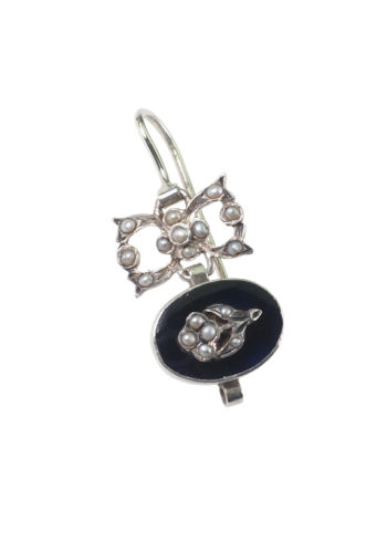 Ca. 1800 - Jewellery Set of Silver, Enamel & Pearls - Image 4