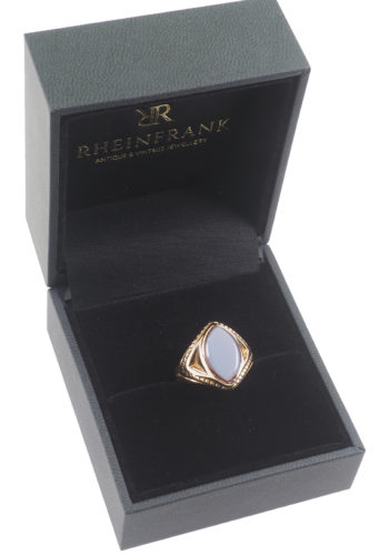 Dated 1903 - Carnelian Signet ring / Mens ring 15K Gold - Image 4