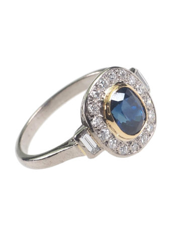 Ca. 1930 - Art déco Sapphire ring / Engagement ring - Image 3