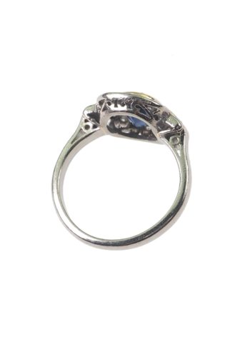 Ca. 1930 - Art déco Sapphire ring / Engagement ring - Image 5