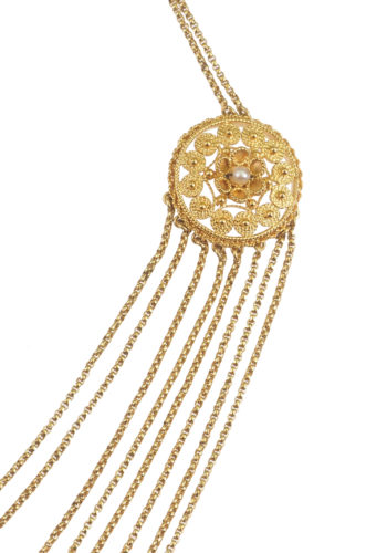 Ca. 1880 - Gold Necklace of Venetian Manin chain - Image 4