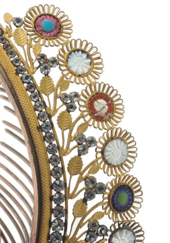 Ca. 1820 - Tiara / Glass, Strass & Pinchbeck - Image 3