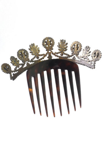 Ca. 1850 - Hair Comb & Tiara / Cut Steel - Image 3