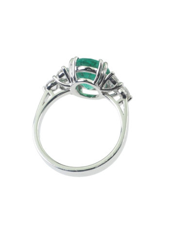 Ca. 1990 - Emerald Ring for Engagement, incl. Gemstone Certificate! - Image 6
