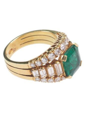 Ca. 1960 - Habachtal Emerald Ring, incl. Gemstones Appraisal! - Image 3