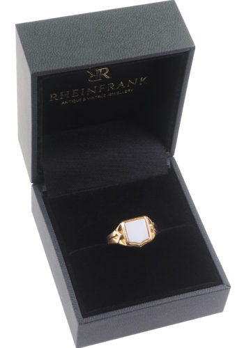 Dated 1900 - Carnelian Signetring of 15K Yellow-gold - Image 4