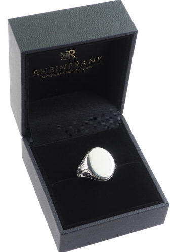 Ca. 1920 - Early Art déco Silver Signetring - Image 3