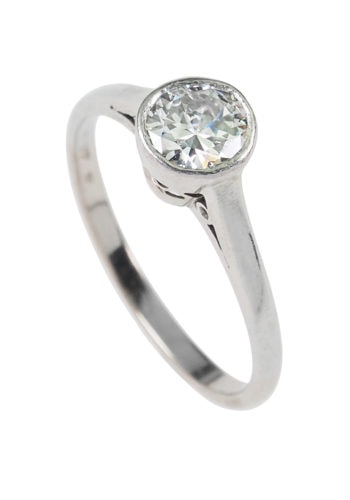 Ca. 1930 - English Diamond Solitaire Engagementring - Image 3