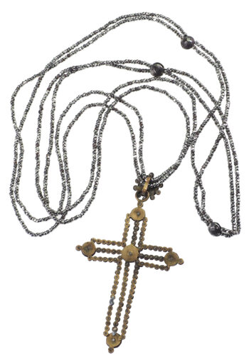 Ca. 1840 - Cut Steel Necklace with Cross England - Image 6