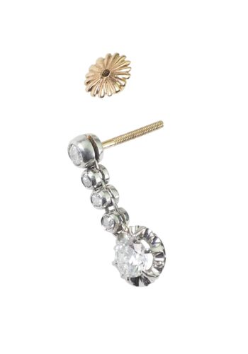 Ca. 1930 - Art déco Diamond Earrings, English - Image 3