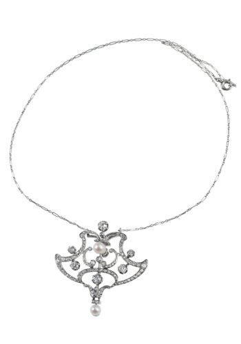 ** SOLD ** Ca. 1900 - Belle Époque Diamond Necklace, French - Image 3