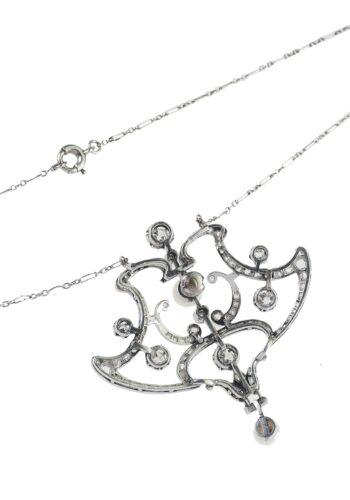 ** SOLD ** Ca. 1900 - Belle Époque Diamond Necklace, French - Image 5