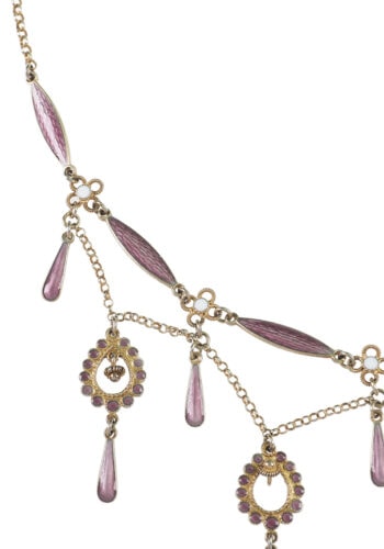 Ca. 1900 - Marius Hammer Necklace, Silver & Enamel - Image 6