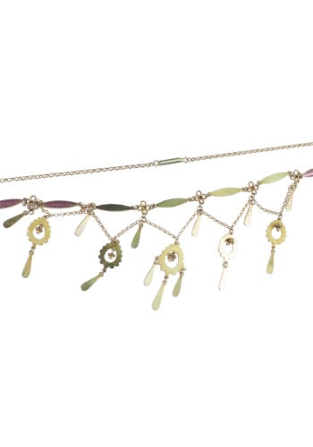 Ca. 1900 - Marius Hammer Necklace, Silver & Enamel - Image 8