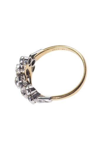 Ca. 1940 - Diamond Cluster Engagement Ring from England - Image 5