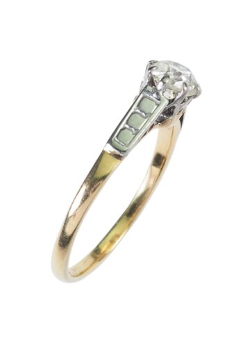 Ca. 1930 - Solitaire Diamond Art déco Engagement Ring - Image 4