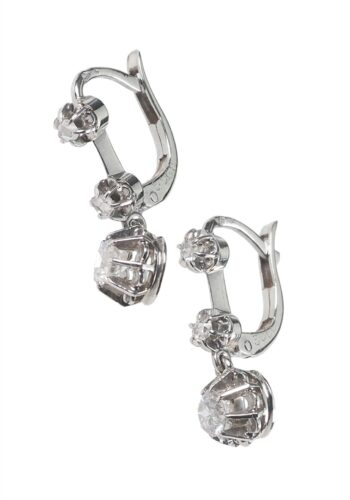 Ca. 1910 - French Diamond Earrings, Art Nouveau - Image 3