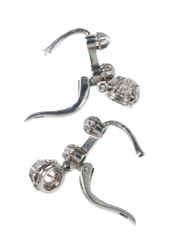 Ca. 1910 - French Diamond Earrings, Art Nouveau - Image 5