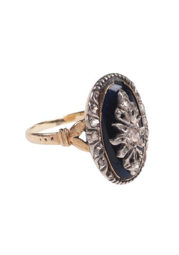 Ca. 1780 - Diamond & Enamel, Danish Goldring - Image 3