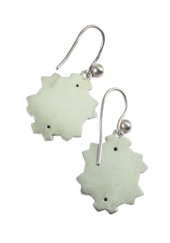 Ca. 1880 - Victorian Silver Earrings with Gold - Image 4