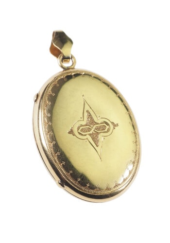 Ca. 1870 - Enamel Painting Gold Medallion, French - Image 3