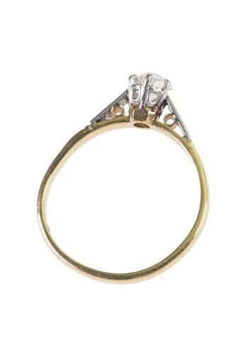 Ca. 1950 - Vintage Brilliant Solitaire Engagement ring - Image 5