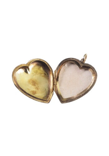 Ca. 1910 - Goldmedallion in Heart shape / Edwardian - Image 3