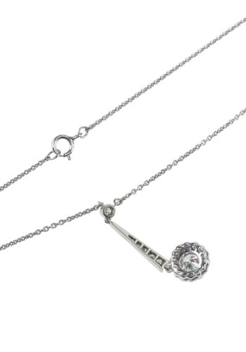 Ca. 1920 - Diamond Necklace of Platinum 950 / Art Deco - Image 4