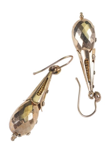 Ca. 1870 - "Etruscan Revival" Gold Earrings, Victorian England - Image 5