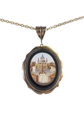 Ca. 1870 - Micro mosaics Set Necklace & Earrings English/Italian - Image 4