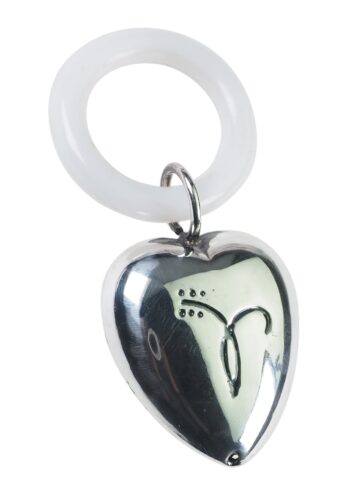 Ca. 1970 - "Heart" Silver-plated Babyrattle - Image 3