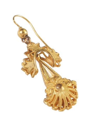 Ca. 1870 - Gold-plated Earrings from Victorian England - Image 3